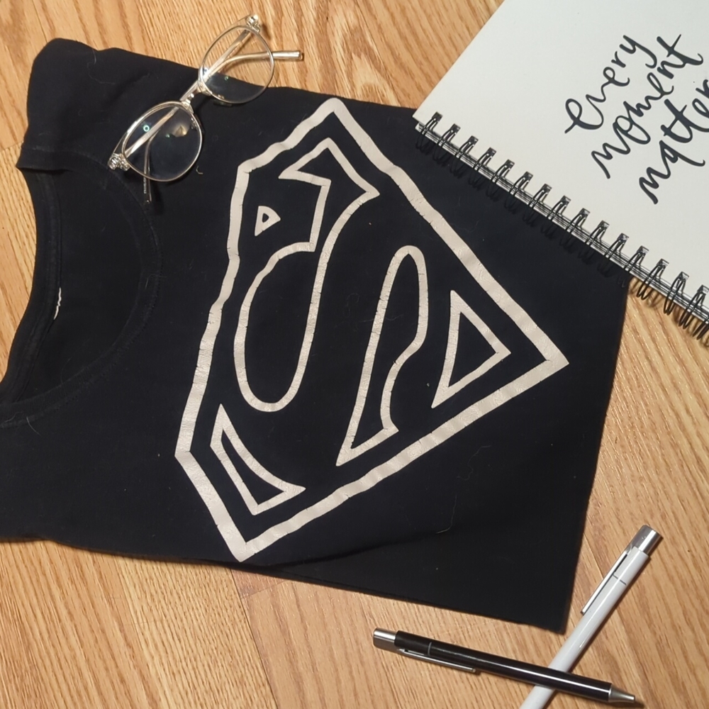 Superman black shirt